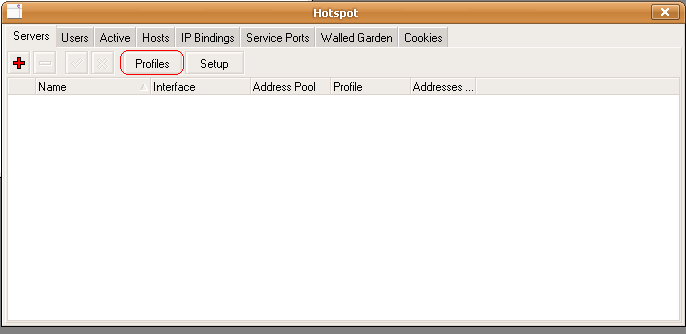 Membuat Profile Hostpot yang menggunakan server Radius sebagai Backend nya. Pada WinBox Klik menu IP lalu klik Hotspot.