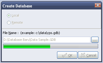 Setelah menentukan alamat folder yang akan digunakan sebagai lokasi penyimpanan dabatase, langkah selanjutnya ketikkan nama database ACCURATE 4 Anda pada kolom File Name.