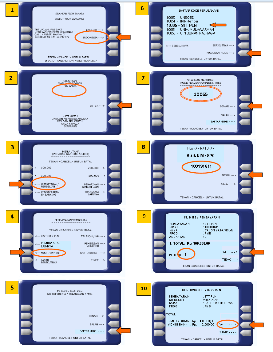 b. Transfer Melalui ATM Bank Mandiri Gambar 12