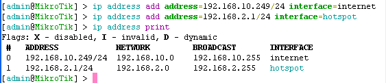 8. Untuk mengetahui tampilan ethernet pada RB, dari terminal, ketik seperti perintah berikut : 9.
