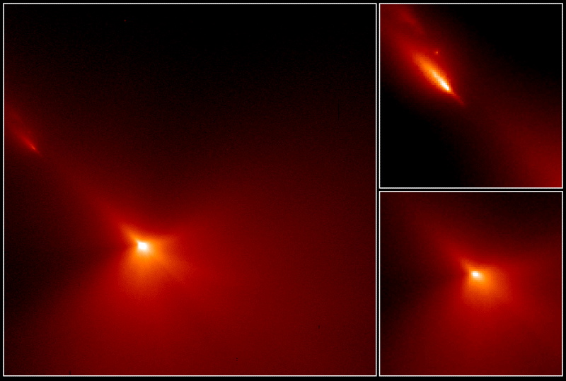 Gambar ini merupakan gambar komet Hyakutake yang diambil oleh Teleskop ruang angkasa Hubble pada tanggal 25 Materi 1996.