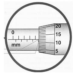 Berilah tanda silang (X) pada huruf A, B, C, D, atau E pada jawaban yang benar! 1. Skala mikrometer skrup ketika digunakan mengukur diameter bola kecil ditunjukkan seperti pada gambar berikut.