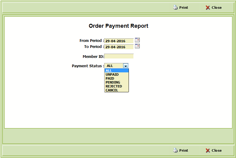 BACK OFFICE 1. Report Pengiriman Barang Order melalui Stockiest Online Sales Shipment Invoice & Shipment Report 2.