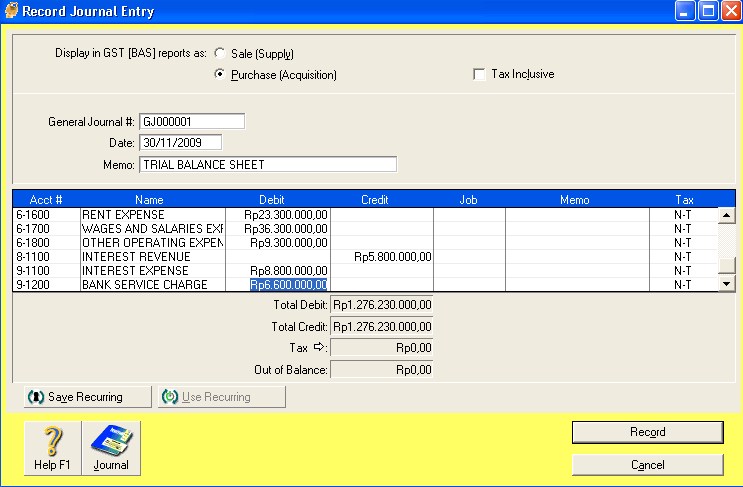 Praktek STMIK AMIK Parna Raya Manado 10/26 Tampilan akan kembali ke nama akun Payroll Cheque, tetapi Unliked. Kemudian baru pilih Edit, Delete Account.