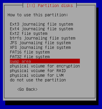 22. Pilih create new partition, enter. Kita akan membuat partisi baru. Dalam linux ada 2 macam partisi yaitu partisi Utama<ext2,ext3,..> dan partisi SWAP.