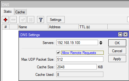 Gambar 4.9 Hasil dari konfigurasi DHCP client 8.