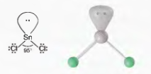 Efek PEB ( Pasangan Elektron Bebas ) Ketika dari ikatan rangkap, minimal ikatan rangkap 3, ada 1 PEB, maka secara otomatis bentuk molekulnya berubah, dari trigonal planar menjadi bentuk V,