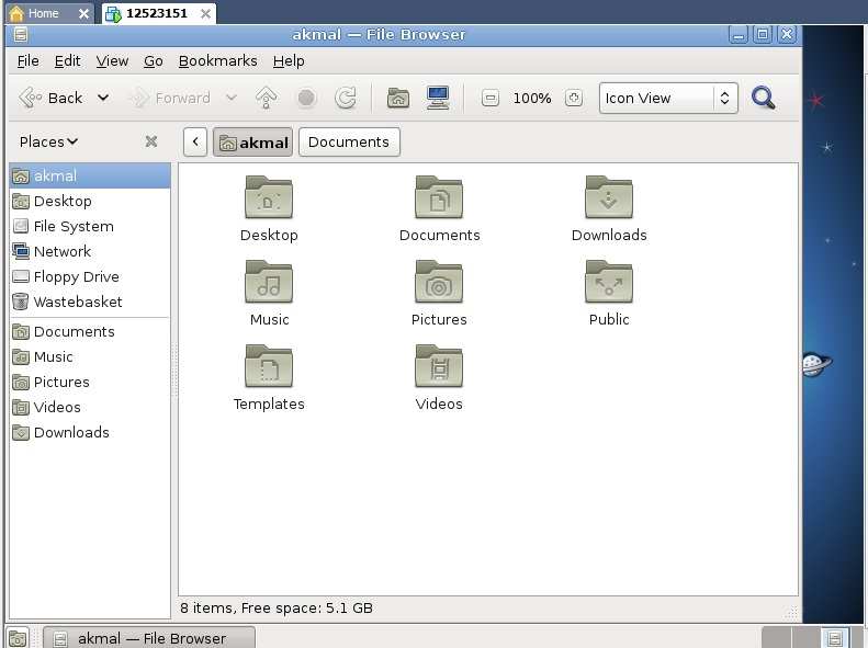 Screenshot terakhir adalah tampilan dari file browser debian Linux (My Documents di Windows) Gambar 4.1 file browser LINUX Debian OS Debian LINUX ini tidak begitu ribet dalam penginstallannya.
