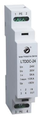 23 Gambar 2.11Arrester Petir Tipe LTDDC series 5. LTDT series. Surge arrester tipe ini berfungsi sebagai proteksi jalur CCTV - coaxial cable dari induksi terhadap petir.