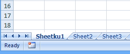 Memilih Sheet1 di dalam panel Project 2. Di dalam panel Properties, ubah value untuk Name menjadi: Sheetku1. Mengubah value Name menjadi Sheetku1 3.