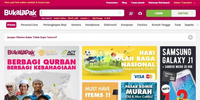 F. BUKALAPAK.COM Bukalapak merupakan salah satu pasar daring (online marketplace) terkemuka di Indonesia yang dimiliki dan dijalankan oleh PT. Bukalapak. Seperti halnya situs layanan jual beli dengan model bisnis consumer-to-consumer (C2C ), Bukalapak menyediakan sarana penjualan dari konsumen ke konsumen di mana pun.