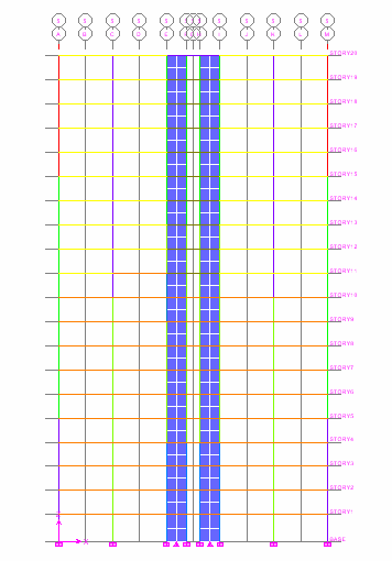 Tabel 4. 11 Data sistem struktur balok kolom dan flat slab bangunan 20 lantai Data Struktur Balok Kolom: - Tebal pelat lantai = 0.15 m - Tebal dinding geser = 0.15 m - Tinggi dasar = 4.