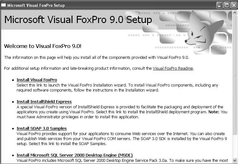 Instalasi Perangkat Lunak Sebelum membuat program, Anda harus menginstalasi Microsoft Visual FoxPro 9.0, MySQL, dan Driver MySQL.