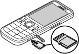 8 Persiapan adapter, atau Kartu SIM yang dilengkapi konektor mini-uicc (lihat gambar) di perangkat ini. Kartu micro SIM lebih kecil daripada Kartu SIM standar.