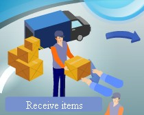 RECEIVE ITEM [Penerimaan Barang] Apabila barang yang dipesan kemudian diterima dari vendor dan tidak disertai tagihan, maka Anda mencatat penerimaan barang atas pesanan tersebut dengan form Receive
