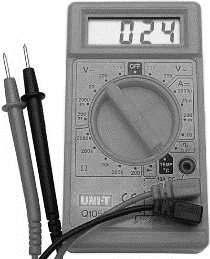 10. Gambar disamping adalah. A. Multimeter analog B. Timbangan C. Multimeter digital E. Osciloscope 11. Perangkat yang menghasilkan listrik adalah. A. Inverter B. Konverter C. Trafo E. Generator 12.