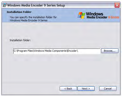 173 Gambar 4.2 Instalasi Microsoft Windows Media Encoder 9-License Agreement c.
