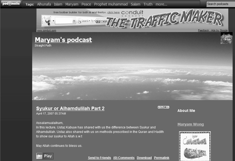 http://www.podomatic.com Menyediakan layanan podcast. Salah satu situsnya adalah http://alhunafa.podomatic.com. Gambar 1.