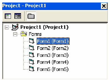 27 2.4.4 Form Gambar 2.5 Form Visual Basic 6.0 Form sering disebut dengan GUI (Graphical User Interface), adalah pusat pengembangan aplikasi Visual Basic.
