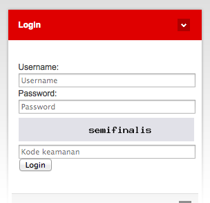 Tuliskan username, password dan CAPTCHA yang disajikan. Klik tombol Login untuk masuk ke Dashboard. E.