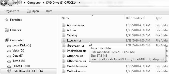 Praktik: Instalasi Microsoft Office 2010 Lakukan instalasi Office 2010 menggunakan keping CD/DVD. 1.