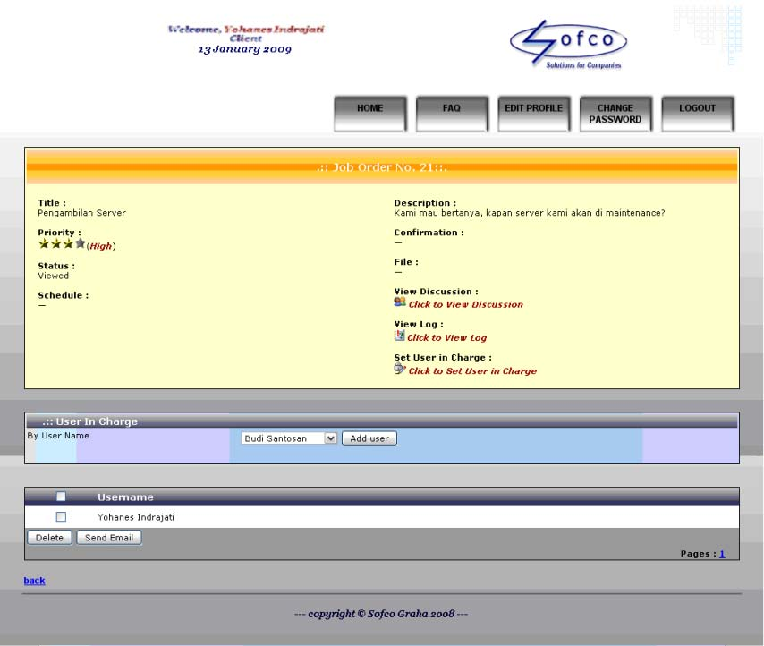 249 Tampilan layar View Order Confirmation dapat diakses oleh user yang sudah login. Dalam layar ini, user dapat melihat order confirmation.