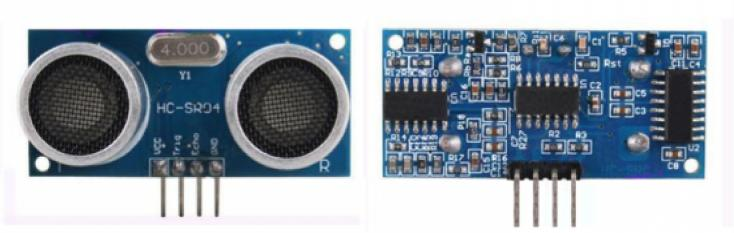 12 2.2 Sensor HC-SR04 HC-SR04 adalah merupakan modul yang berisi transmitter dan receiver ultrasonic, modul dapat digunkan untuk mengukur jarak.