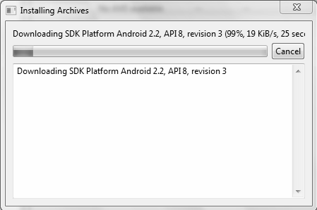 Gambar 2.44 Proses download dan install Android SDK Platform 5.