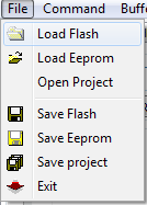 Gambar 3.15. Pengaturan Fusebit pada ProgISP 20. Setelah mengatur Fusebit, pilih menu File -> Load Flash. Untuk meload file hex yang dihasilkan dari program CodeVisionAVR. Gambar 3.16.