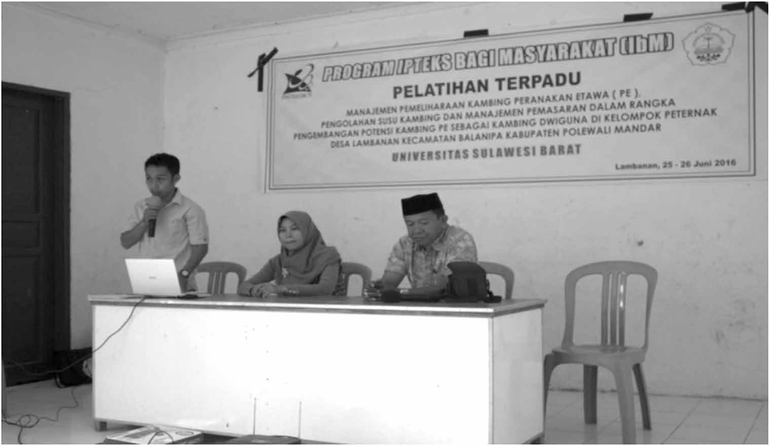 Upaya Pembinaan Masyarakat dalam Rangka Pengembangan Susu Kambing Pasteurisasi (Suke) pada Kelompok Tani di Desa Lambanan, Kecamatan Balanipa, Kabupaten Polewali Mandar, Sulawesi Barat Mandar, yaitu