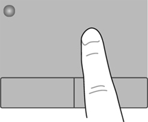 Menavigasi Untuk memindahkan kursor, gerakkan jari pada permukaan Panel