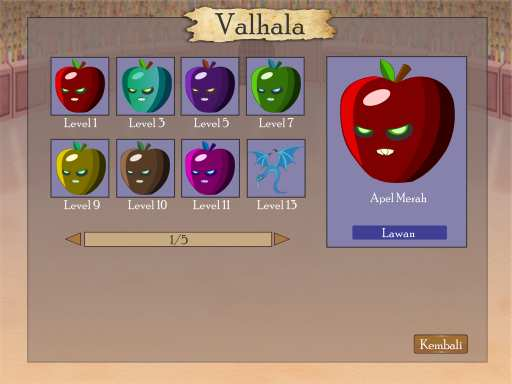 215 yang sudah dipelajari. Pada menu status, pemain dapat melihat status karakter yang dimiliki. Pada menu pengaturan, pemain dapat melakukan pengaturan terhadap permainan.