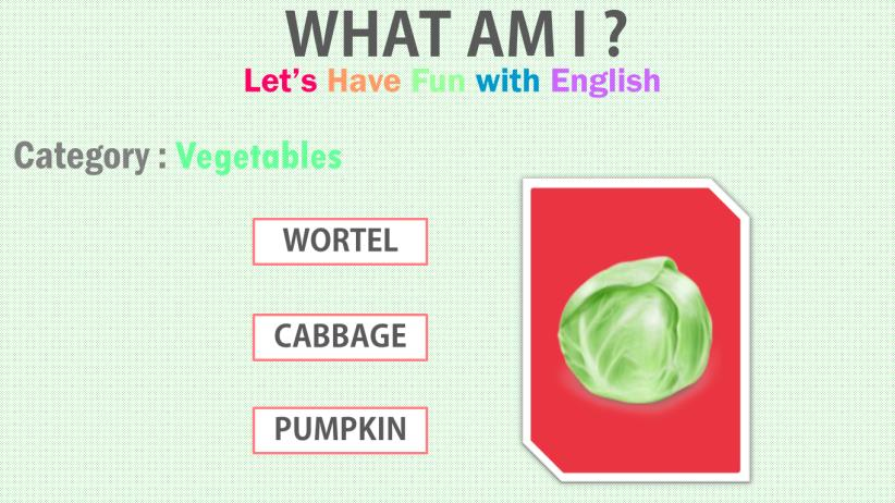 Slide 20 merupakan tampilan ketiga kategori vegetables.