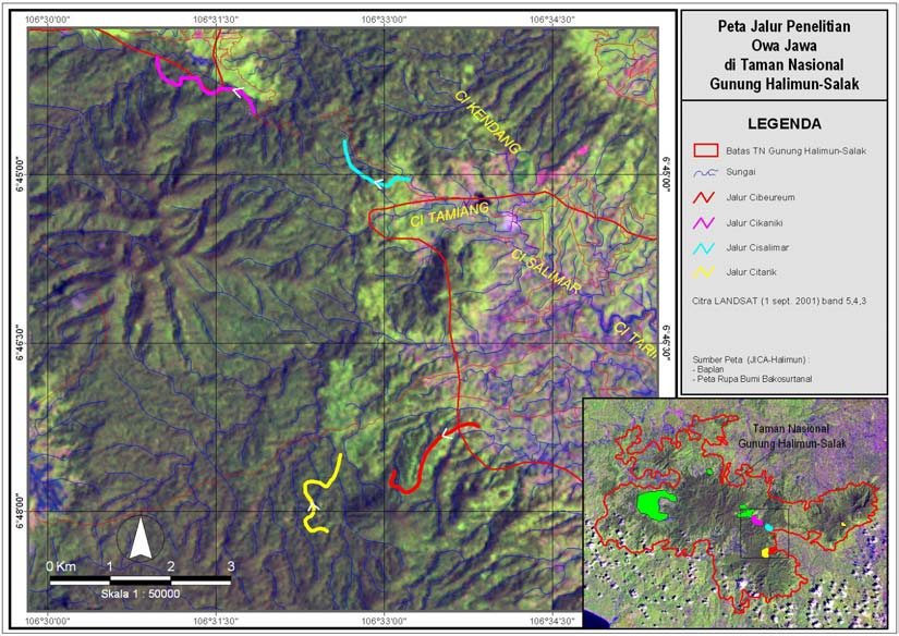 METODE PENELITIAN Waktu dan Tempat Penelitian Penelitian dilaksanakan pada bulan Desember 2004 sampai dengan September 2005 di empat lokasi Taman Nasional (TN) Gunung Halimun-Salak, meliputi tiga