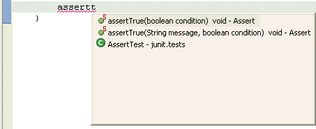 Menggunakan content assist Pada bagian ini kita akan menggunakan content assist untuk menyelesaikan penulisan method baru. Buka file junit.samples.vectortest.