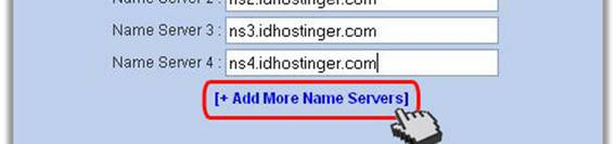 Isi dengan ns1.idhostinger.com, ns2.idhostinger.com, ns3.