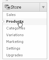 Gambar 3.30 Masuk ke dalam opsi Products 2. Setelah itu Anda dapat memasukkan produk yang akan dipasarkan ke dalam toko online.