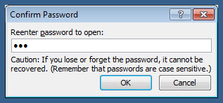 Secara otomatis akan muncul kotak dialog Confirm Password, masukkan kembali password yang sama dan klik OK. Gambar 3.