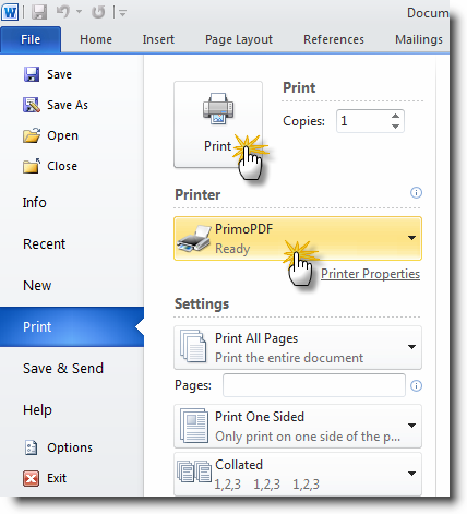 PrimoPDF merupakan sebuah software yang bisa meng-convert sebuah dokumen ke format PDF.