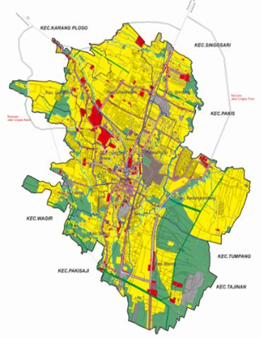 pada tahun 1997 kawasan masih didominasi sebagai fungsi hunian privat - Prosentase fungsi pada kawasan Malabar-Merbabu terdiri dari 61%