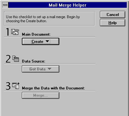 Mail Merge Obyektif : 1. Mahasiswa mampu Membuat dokumen utama dan data source 2. Mahasiswa mampu menyambungkan dokumen dan data source 3. Mahasiswa mampu mencetak mail merge Pembuatan Mail Merge.