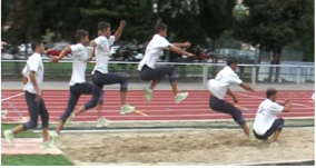 Fase Lompatan (Jump) Tujuan (objective): Untuk tumpuan secara kuat pada optimal sudut tumpuan.