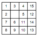 Reachable Goal : Kurang (i) i Kurang (i) 1 0 2 0 3 1 4 1 5 0 6 0 7 1 8 0 9 0 10 0 11 3 12 6 13 0 14 4 15 11 16 10 16 i= 1 Kurang( i) + X = 37 + 0 KURANG(i) = jumlah ubin j sedemikian sehingga j