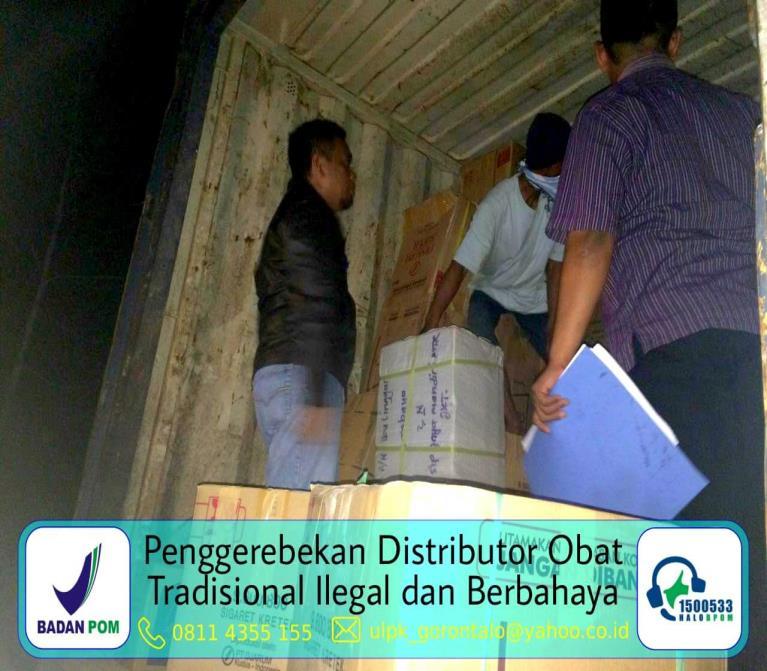 Obat (BKO) di perbatasan wilayah Kabupaten Gorontalo dan Kabupaten Boalemo (31 Agustus 2016)