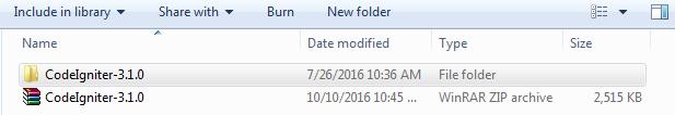 Lalu pindahkan folder CodeIgniter-3.1.