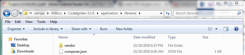 json di folder C:\xampp\htdocs\CodeIgniter- 3.1.0\application\libraries.