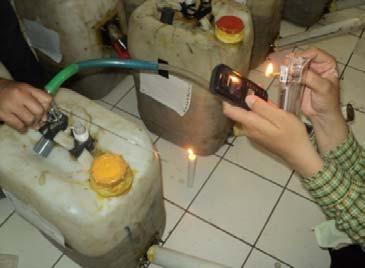Produksi gas diukur menggunakan alat gas flowmeter dan stopwatch.