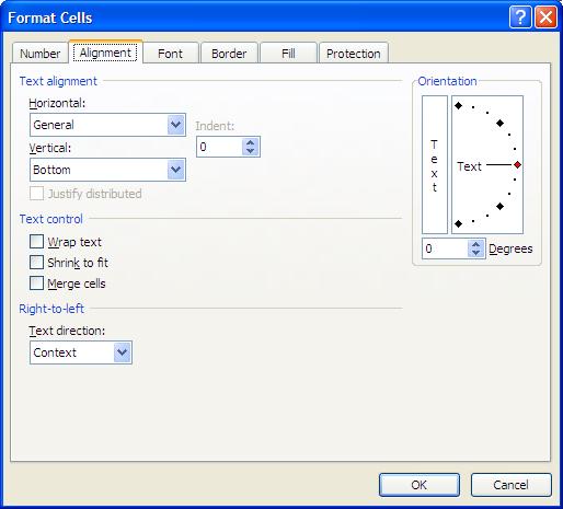 Gambar 9.3 Format Cells 3. Pada kotak dialog tersebut, klik tab Alignment 4.
