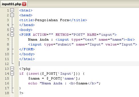 Program 4.1 Nama File : input01.