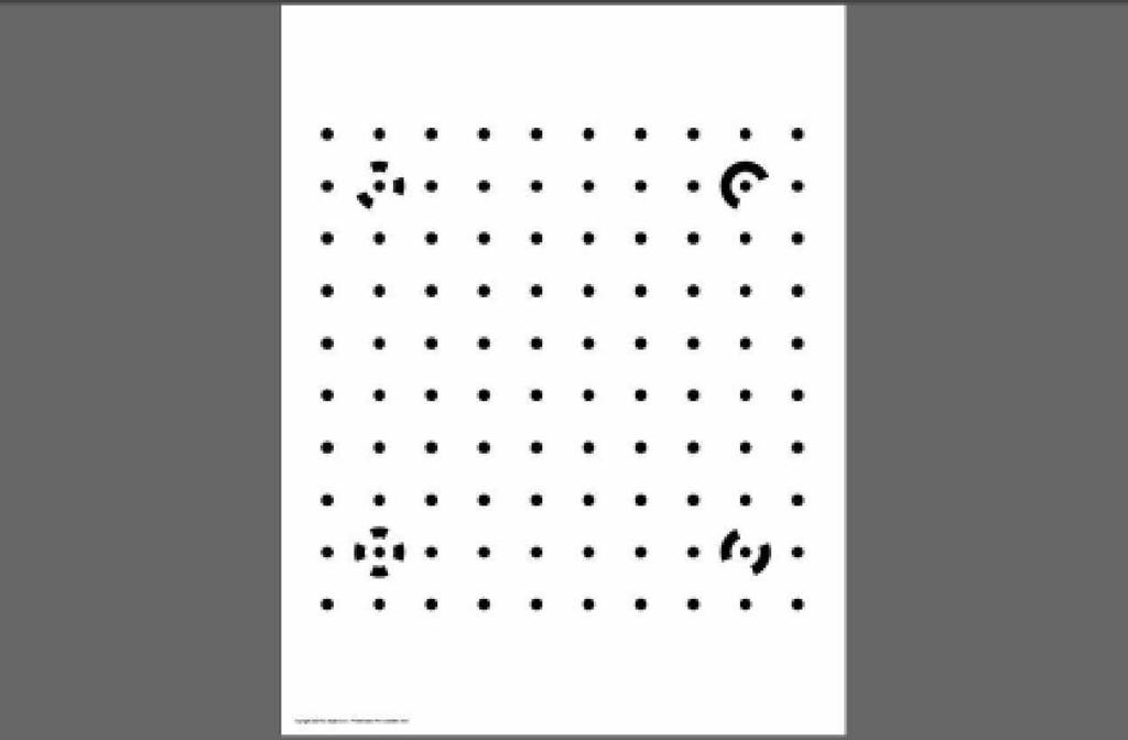 Pengambilan data kalibrasi dilakukan di laboratorium dengan menggunakan bidang 2 dimensi berupa kertas putih (bahan fleksi) berukuran A0 dengan target titik-titik hitam.